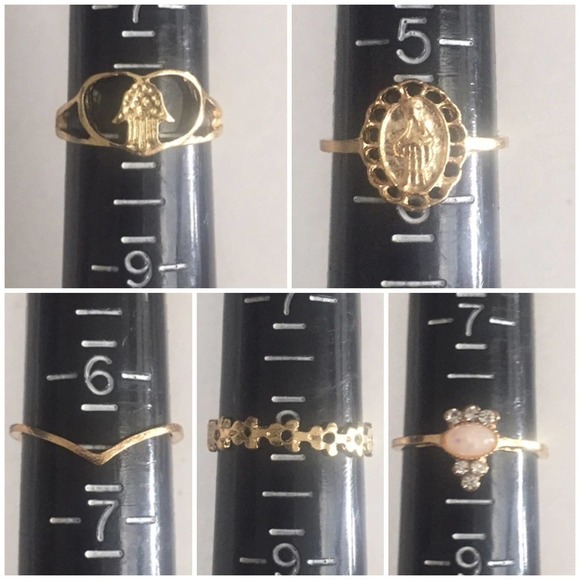 15 Piece Golden Faith Boho Midi Ring Set - Picture 8 of 9